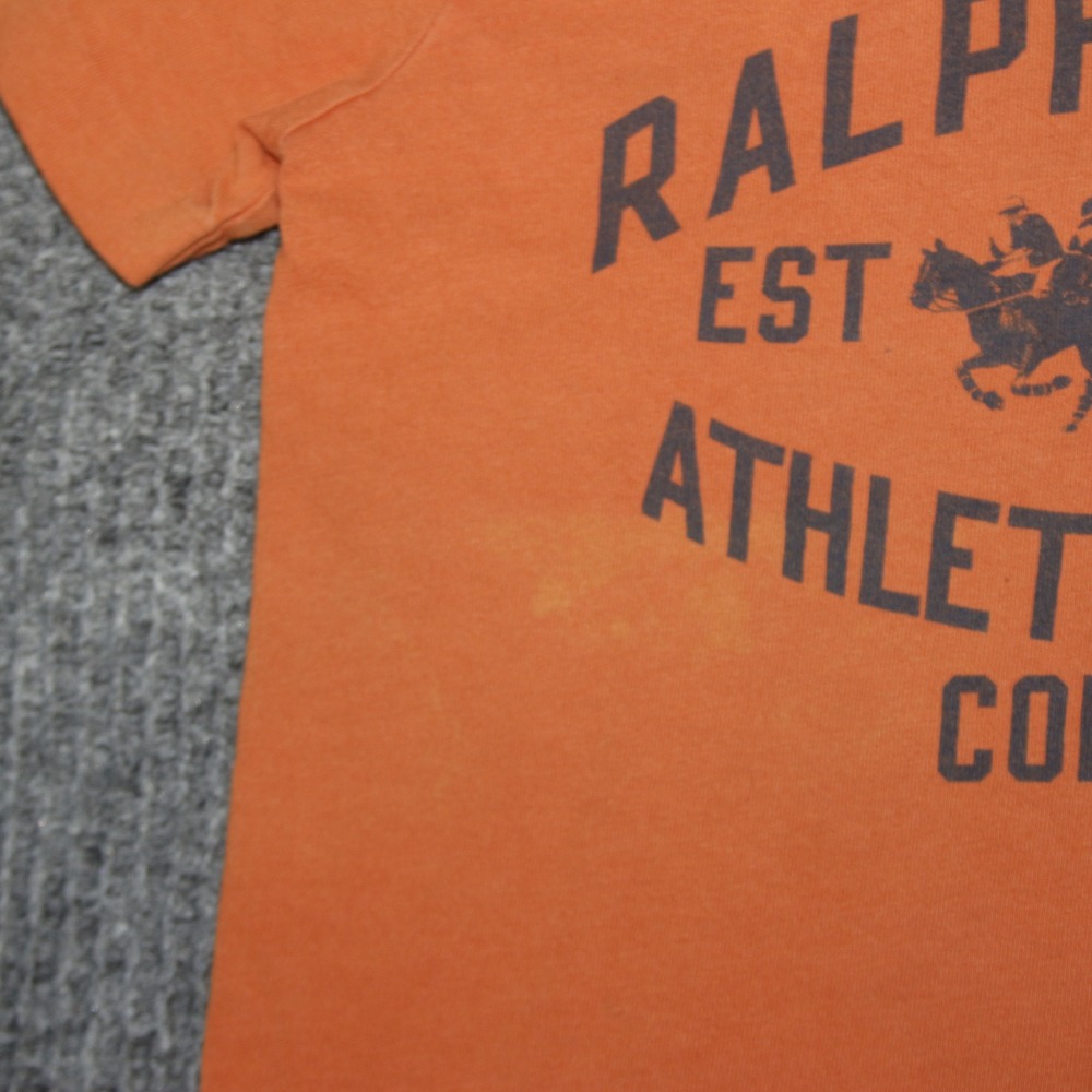Kids‎ Polo Ralph Lauren Orange Athletic Apparel TShirt Size 5 Cotton Triple Pony - Picture 2 of 6